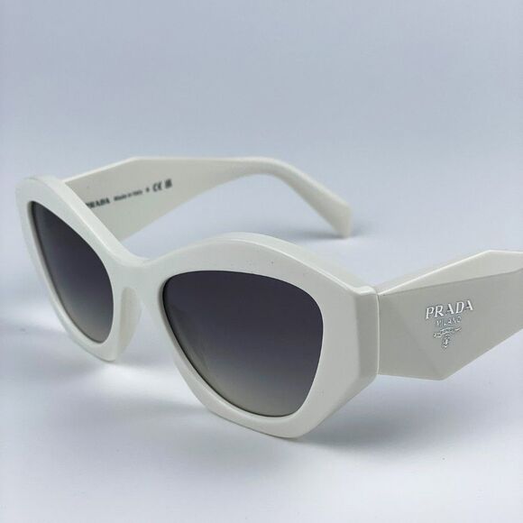 NEW Prada PR07YS 142130 White Grey Gradient Cat Eye Women Sunglasses - Picture 7 of 13